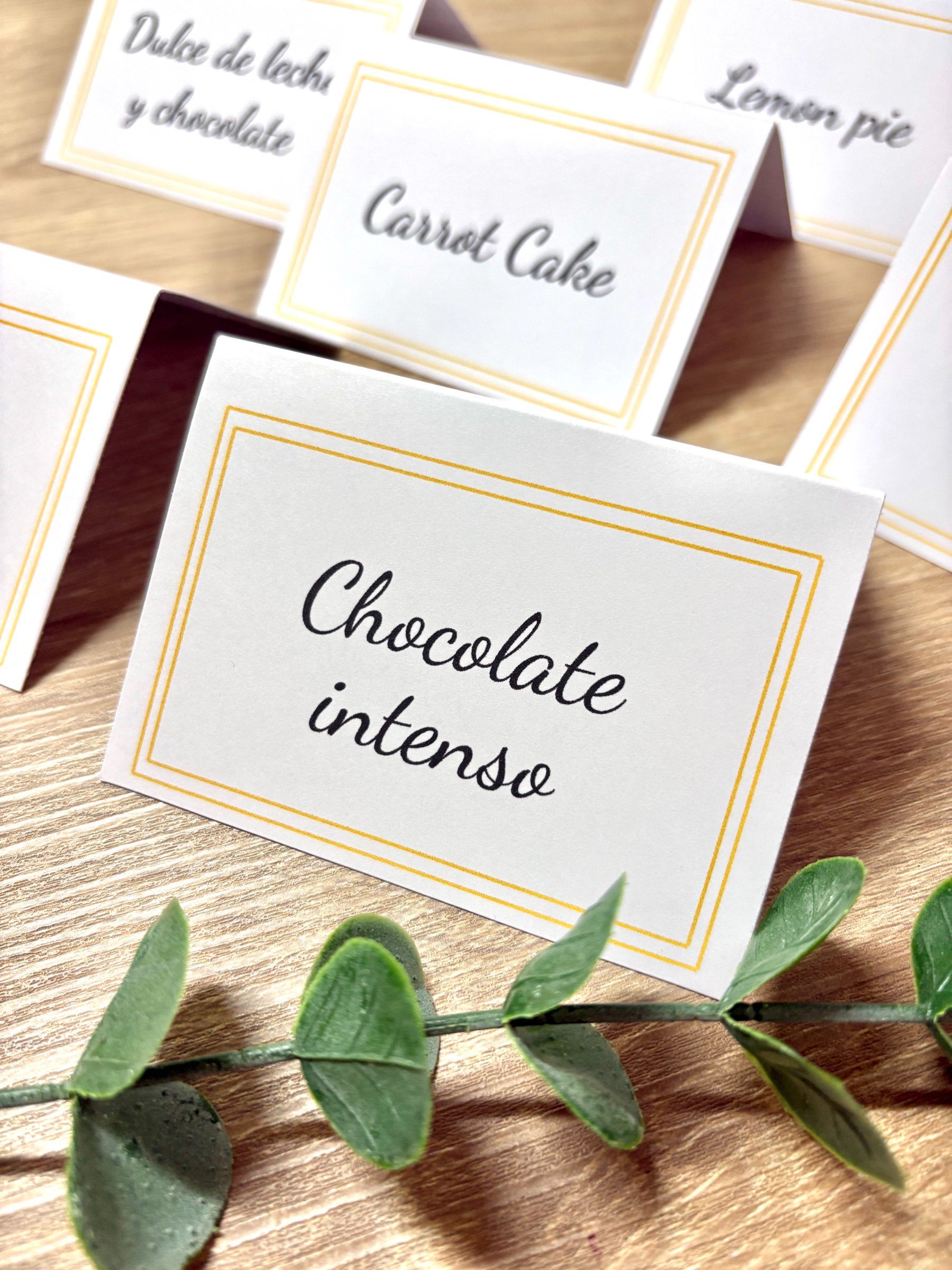 Identificadores de canapes/dulces